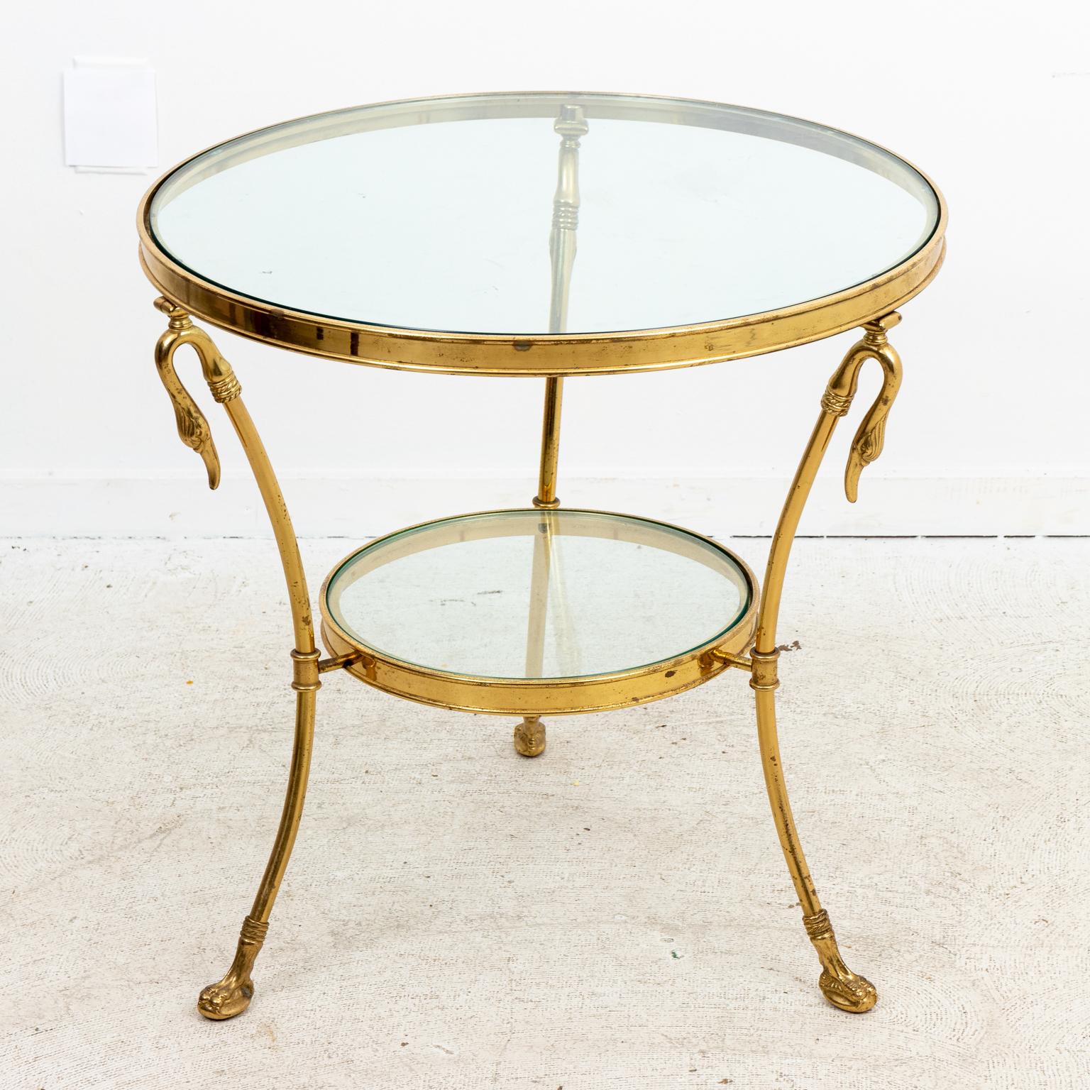 Brass and Glass Side Table 1