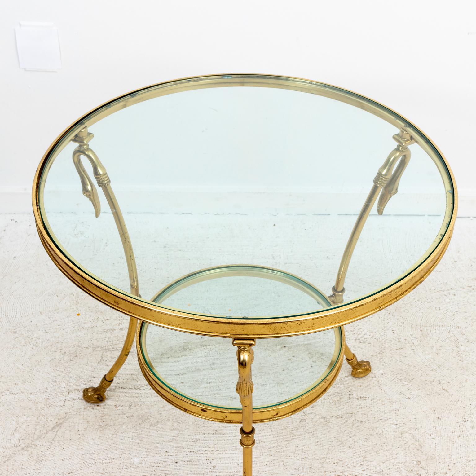 Brass and Glass Side Table 2