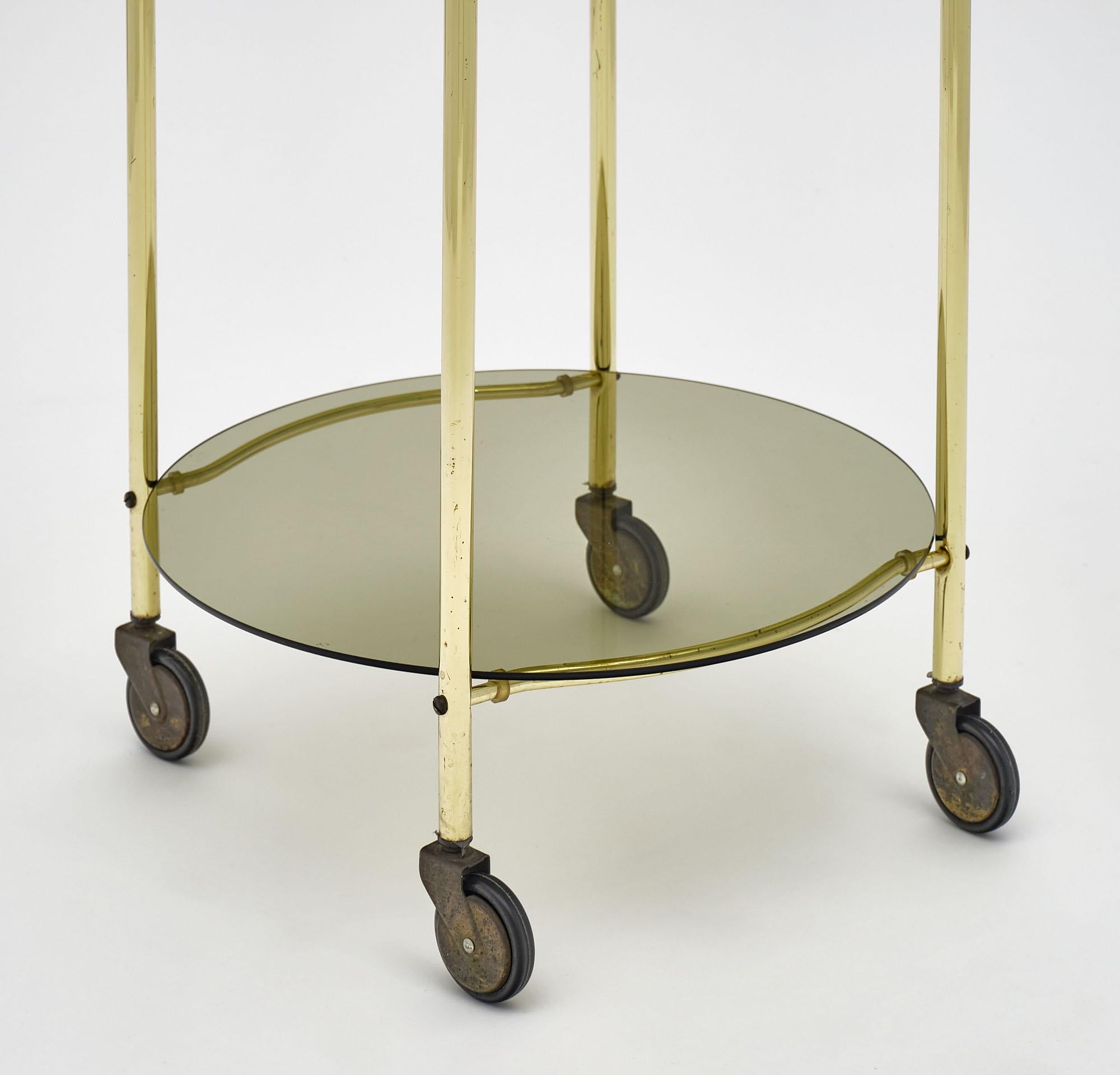 Brass and Glass Side Table 3