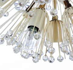 Lampadari Sputnik in ottone e vetro di Emil Stejnar