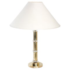 Brass and Glass Table Lamp Base, GK, 1960s
