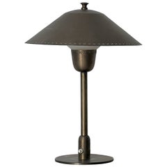 Brass and Glass Table Lamp II attributed to Bengt Karlby for Lyfa, Denmark