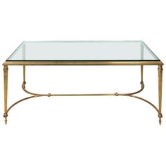 Brass and Glass Top Coffee Table Brass and Glass Top Coffee Table