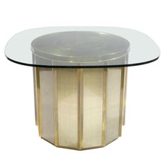 Brass and Glass Top Table