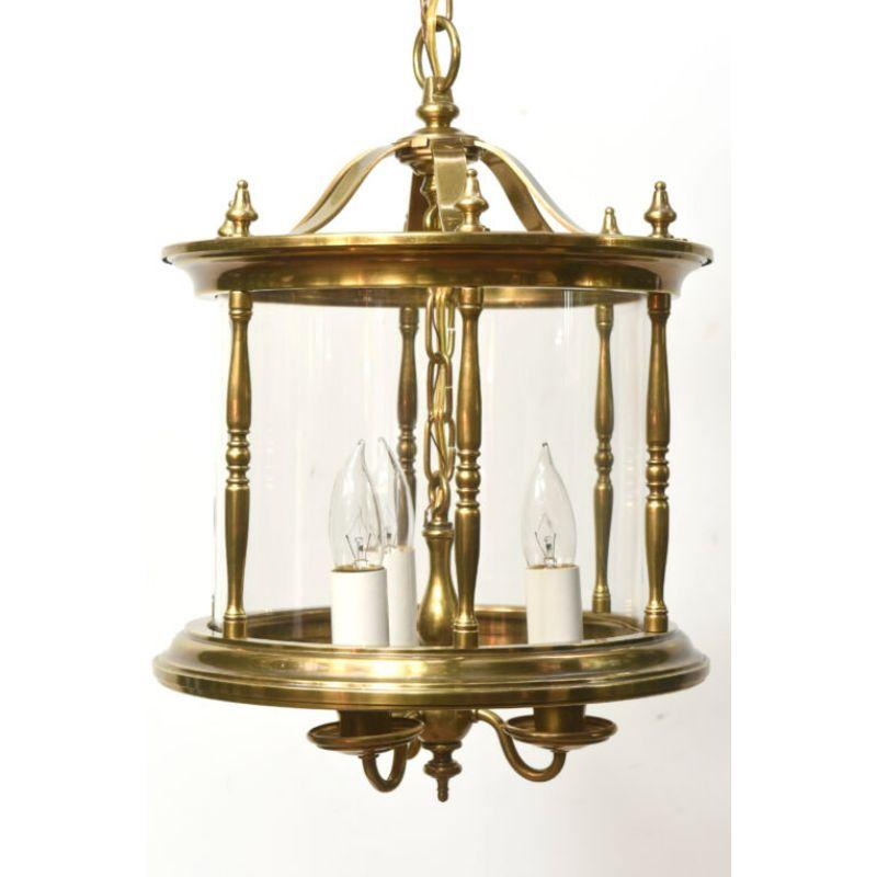 Brass and Glass Traditional Lantern For Sale 4