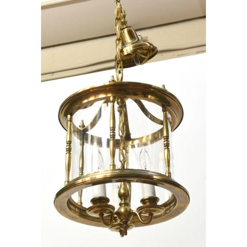 Brass and Glass Traditional Lantern For Sale 2