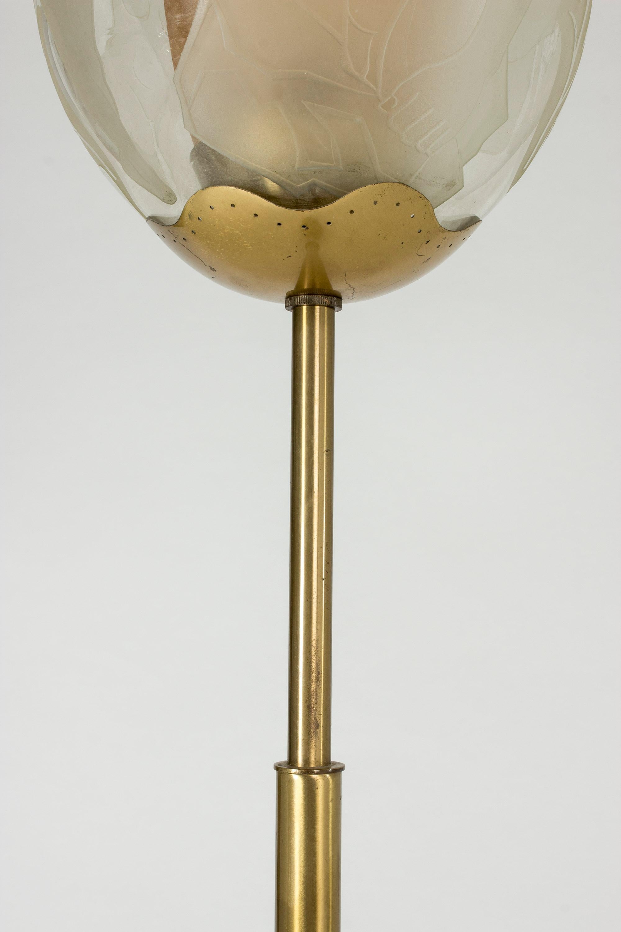 Brass and Glass Uplight by Bo Notini 4
