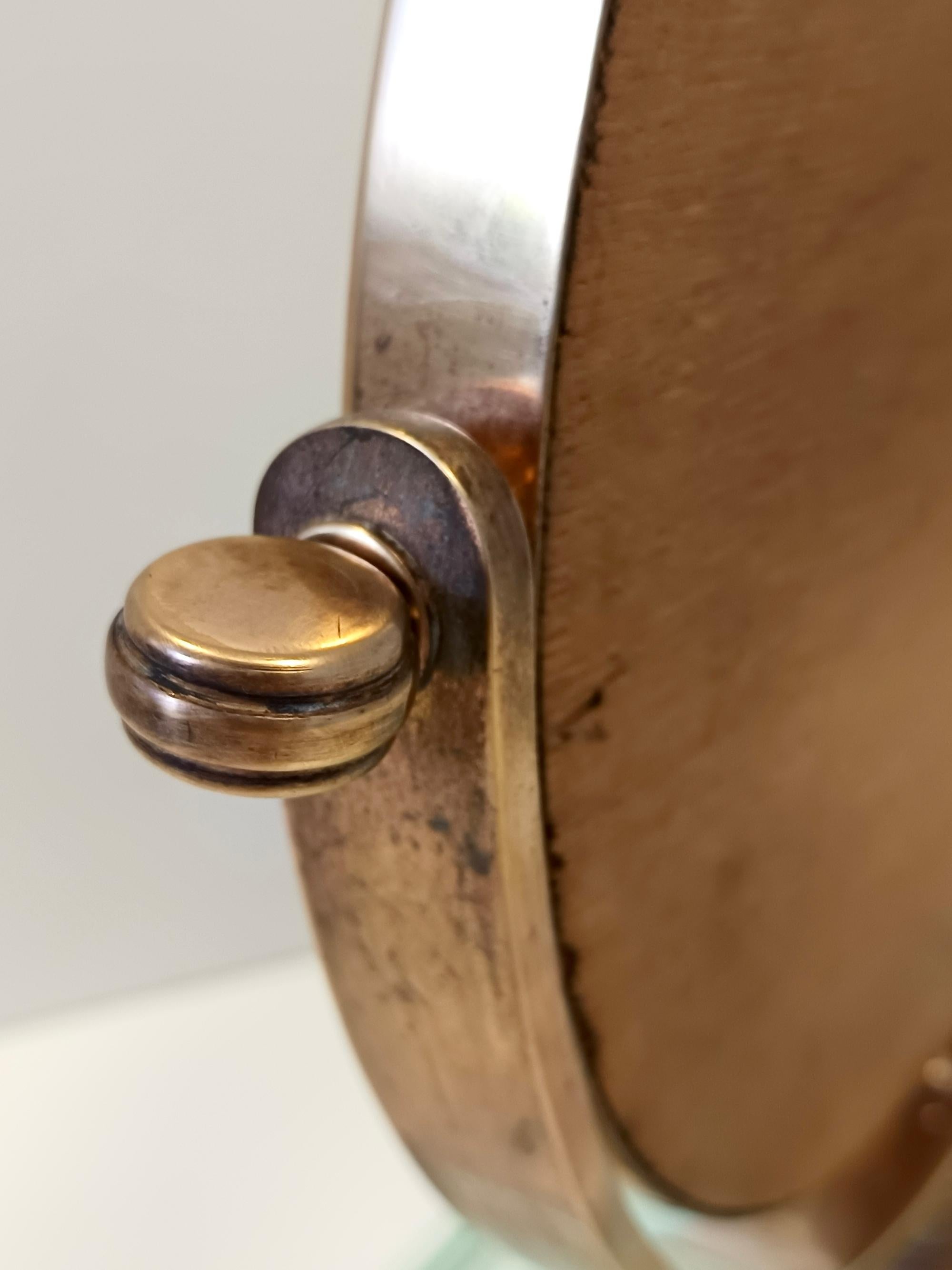 Waschtischspiegel aus Messing und Glas von Gio Ponti, Fontana Arte zugeschrieben, Italien im Angebot 5
