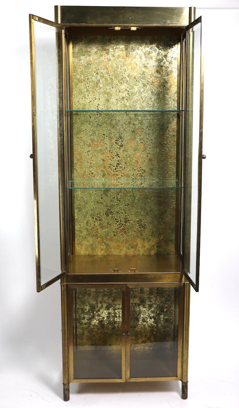 Brass and Glass Vitrine Display Cabinet by Mastercraft 2