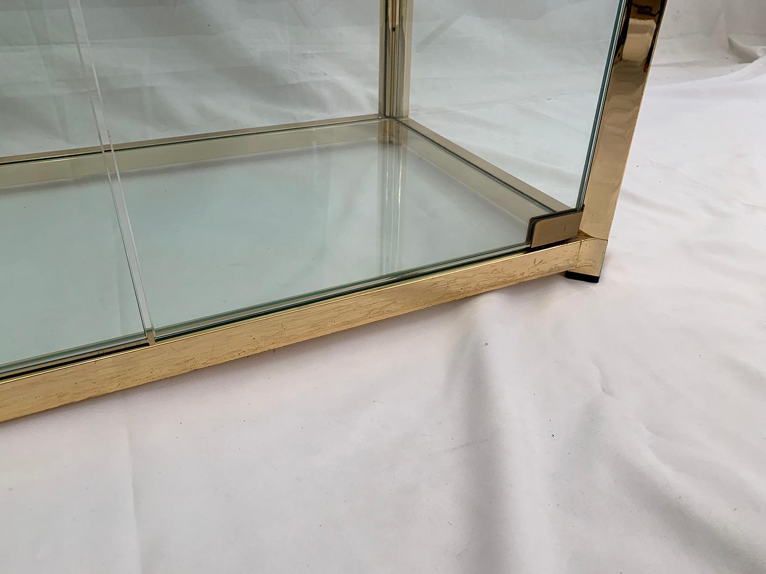 Brass and Glass Vitrine In Good Condition For Sale In Brussels, Brussels
