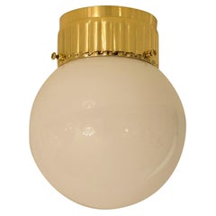Brass and Glass Wall Lamp, Flushmount Re-Edition Ast3-14