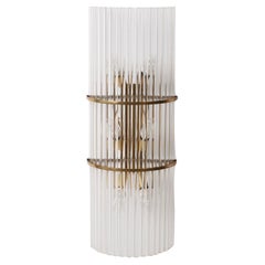 Brass and glass wall sconce, 1970s