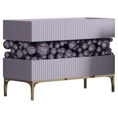 Credenza decorativa in ottone e bolle di vernice lucida di PANOPTIKUM COLLECTIONS