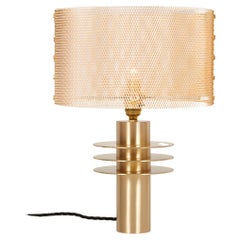 Brass and Gold Black Swan Table Lamp by French Designer Marine Breynaert