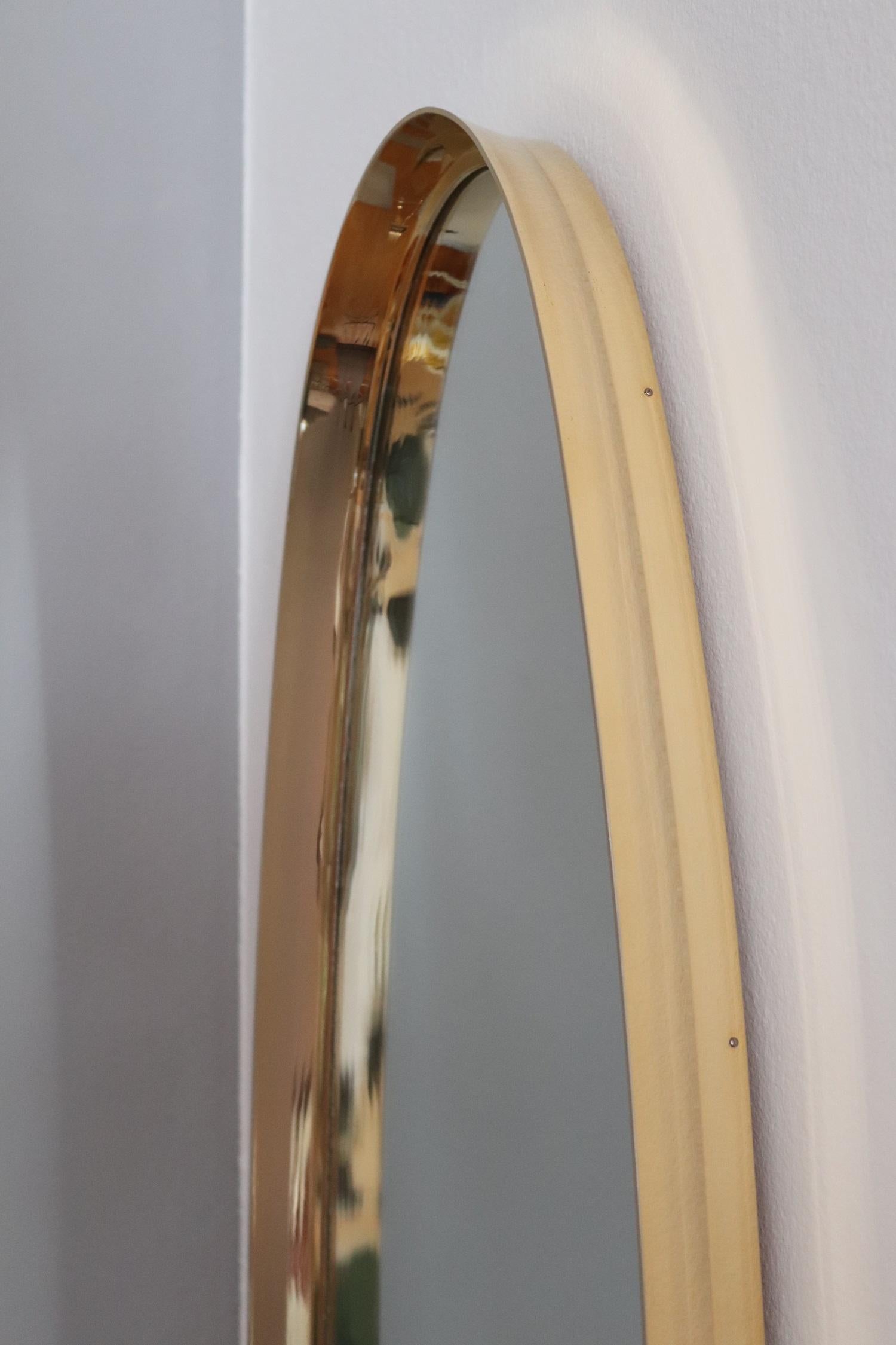 Brass and Gold Plated Midcentury Mirror by Vereinigte Werkstätten München, 1960s 4