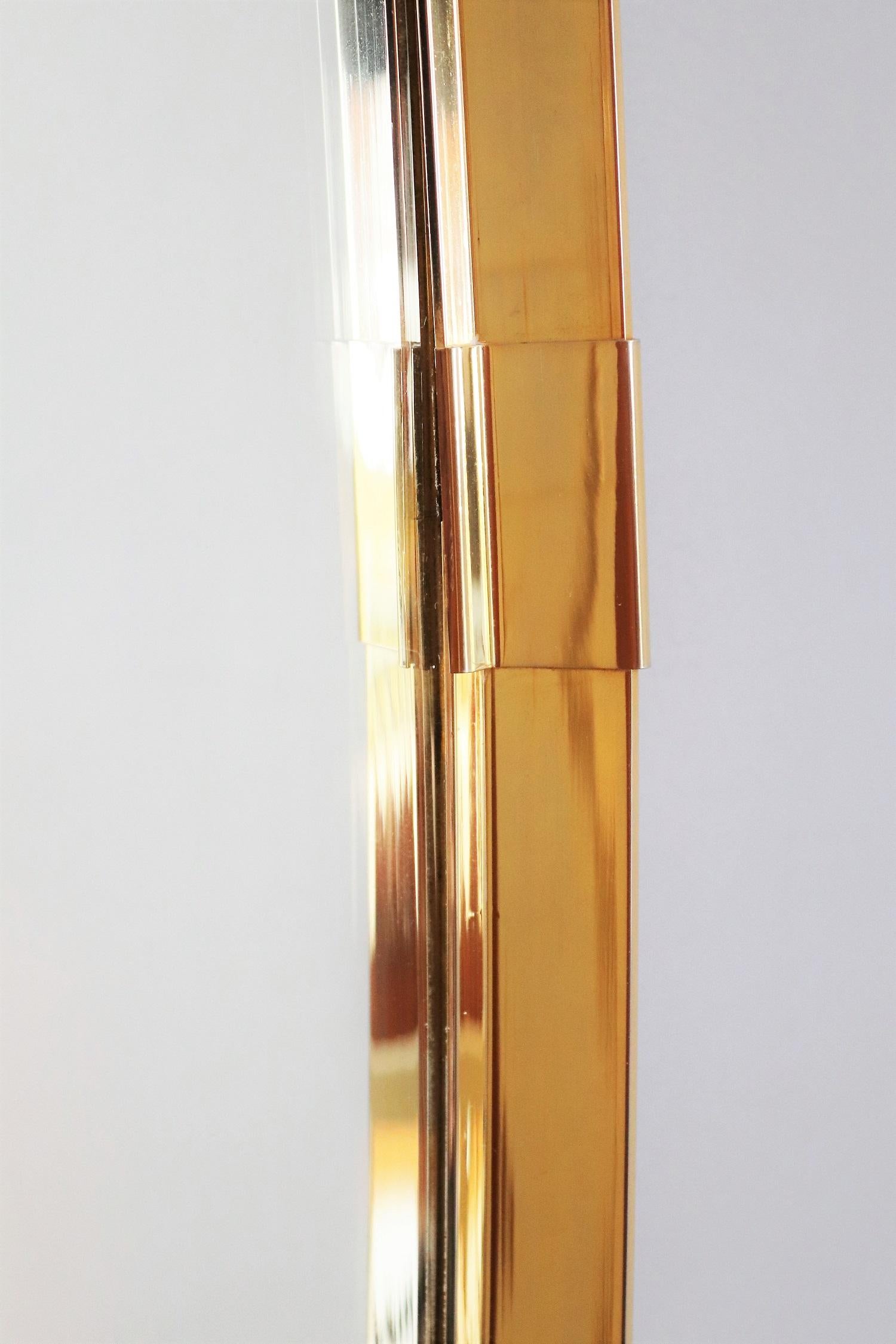 Brass and Gold Plated Midcentury Mirror by Vereinigte Werkstätten München, 1960s 7