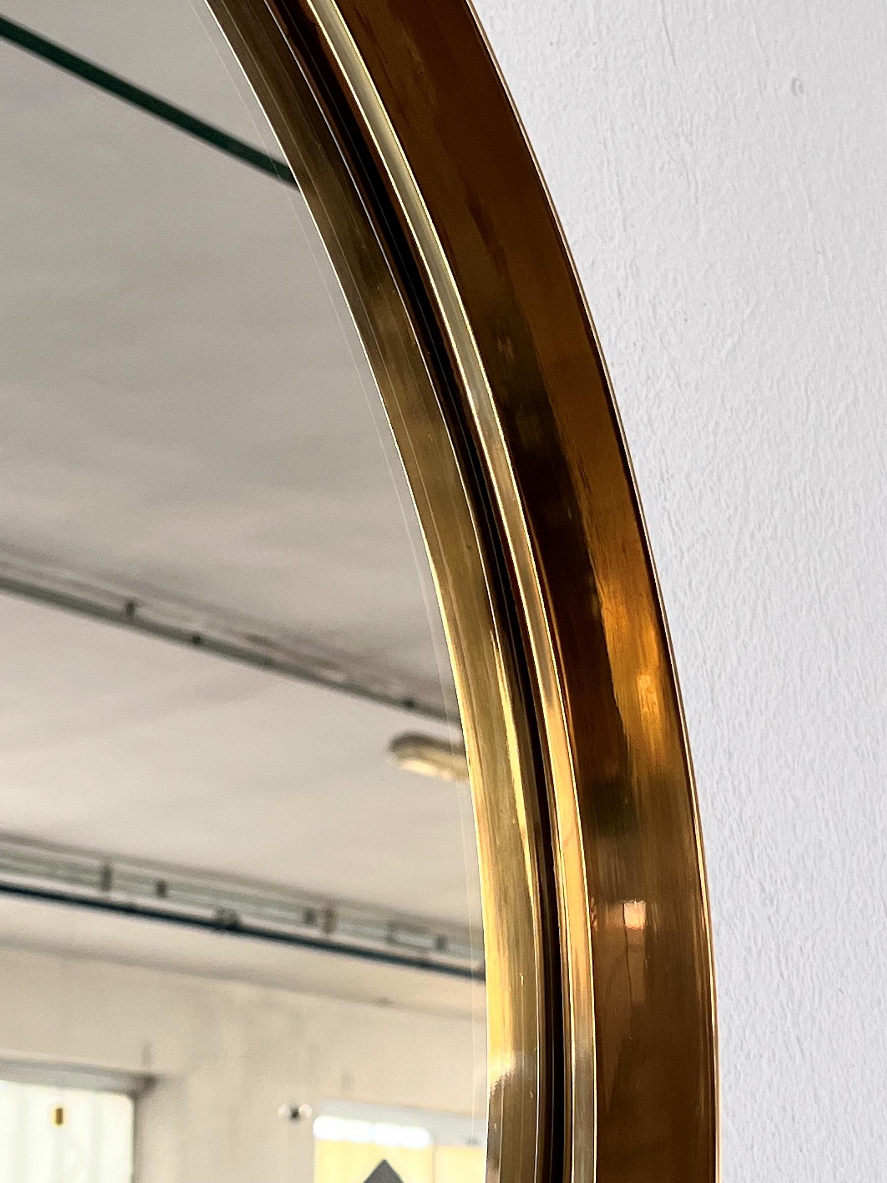 Mid-Century Modern Brass Mirror in by Vereinigte Werkstätten München, 1970s