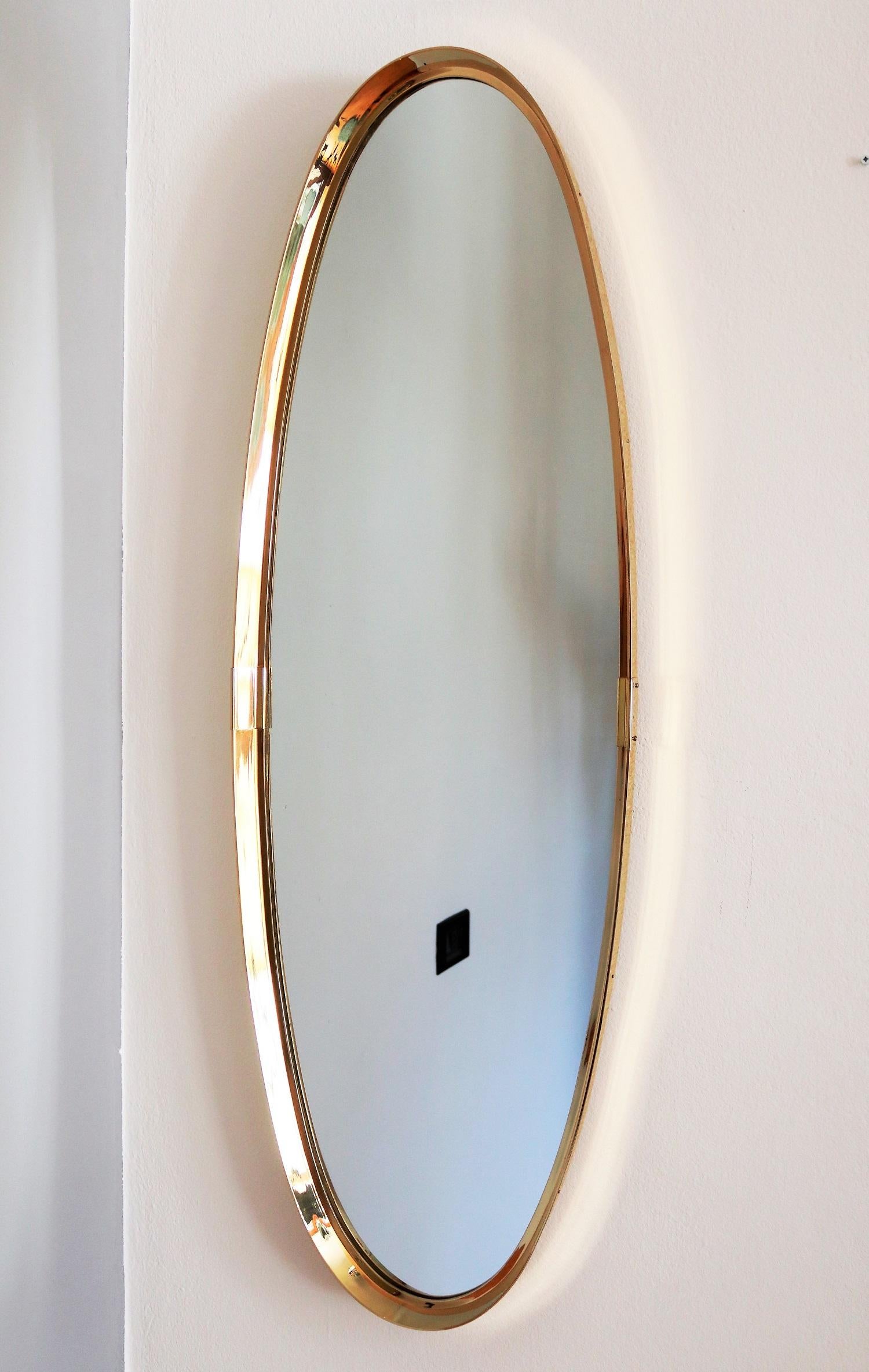 Mid-20th Century Brass and Gold Plated Midcentury Mirror by Vereinigte Werkstätten München, 1960s