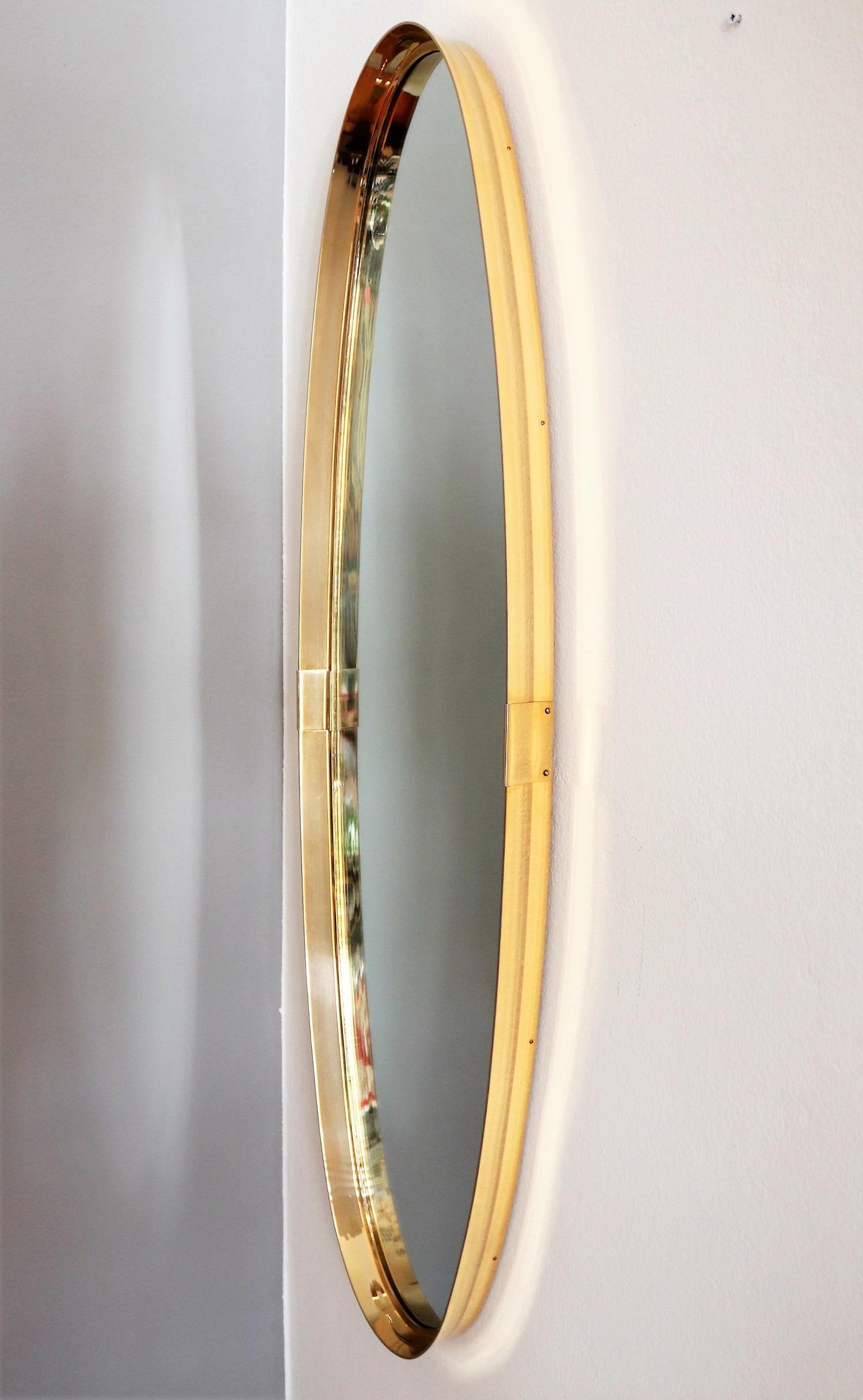 Brass and Gold Plated Midcentury Mirror by Vereinigte Werkstätten München, 1960s 1