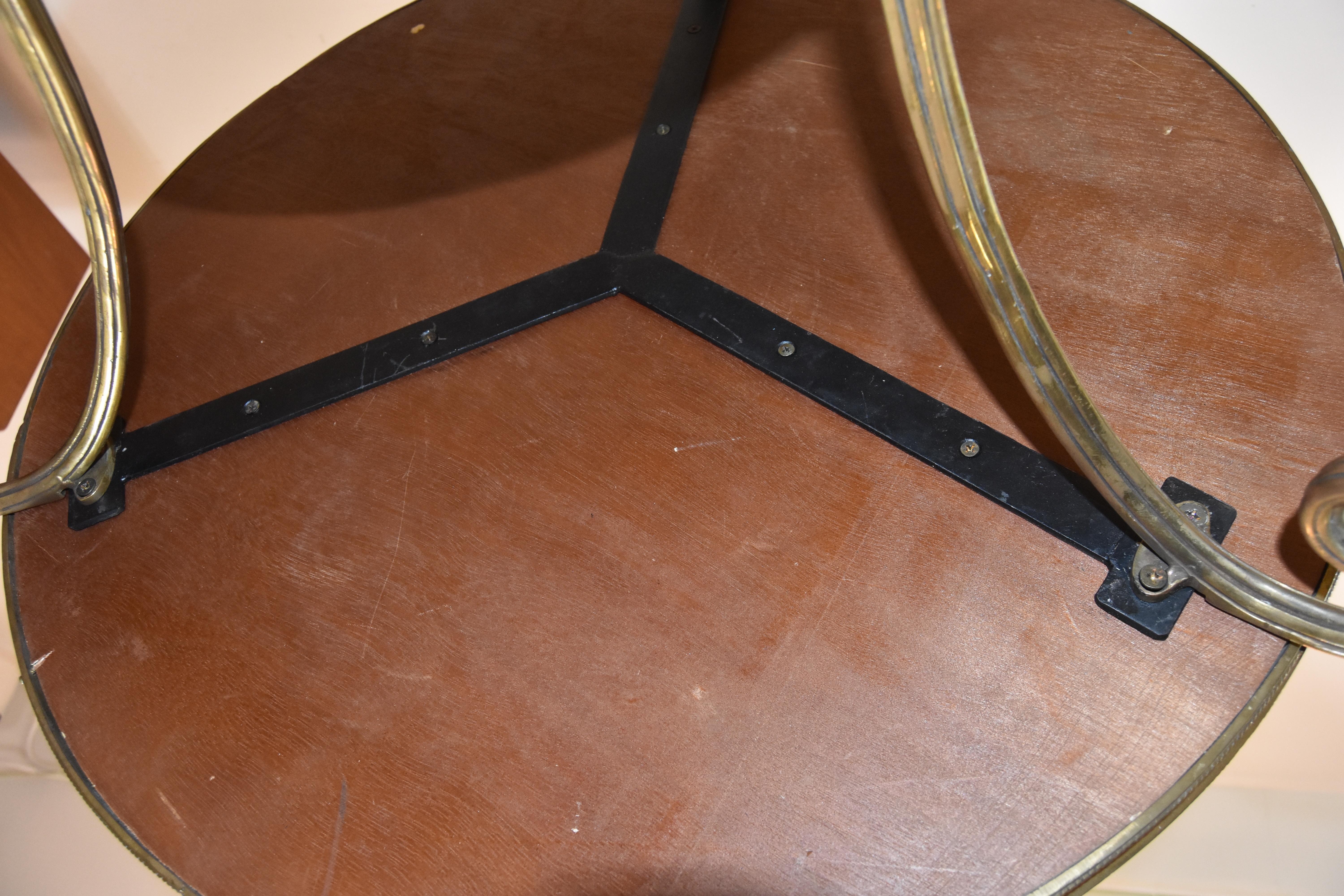 Mid-20th Century Brass and Granite French Regency Round Entry Table