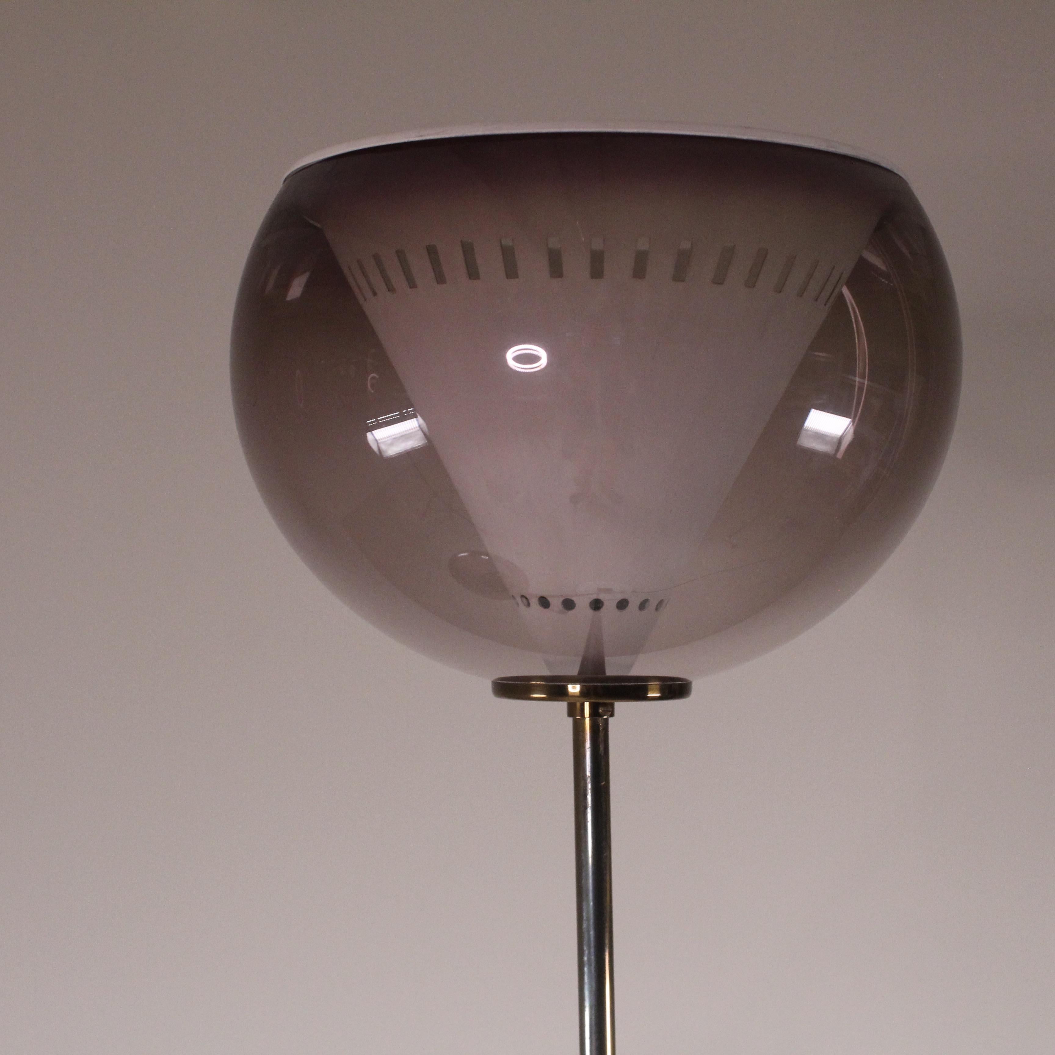 Mid-Century moderno Lampada in ottone e erba, 1970 in vendita