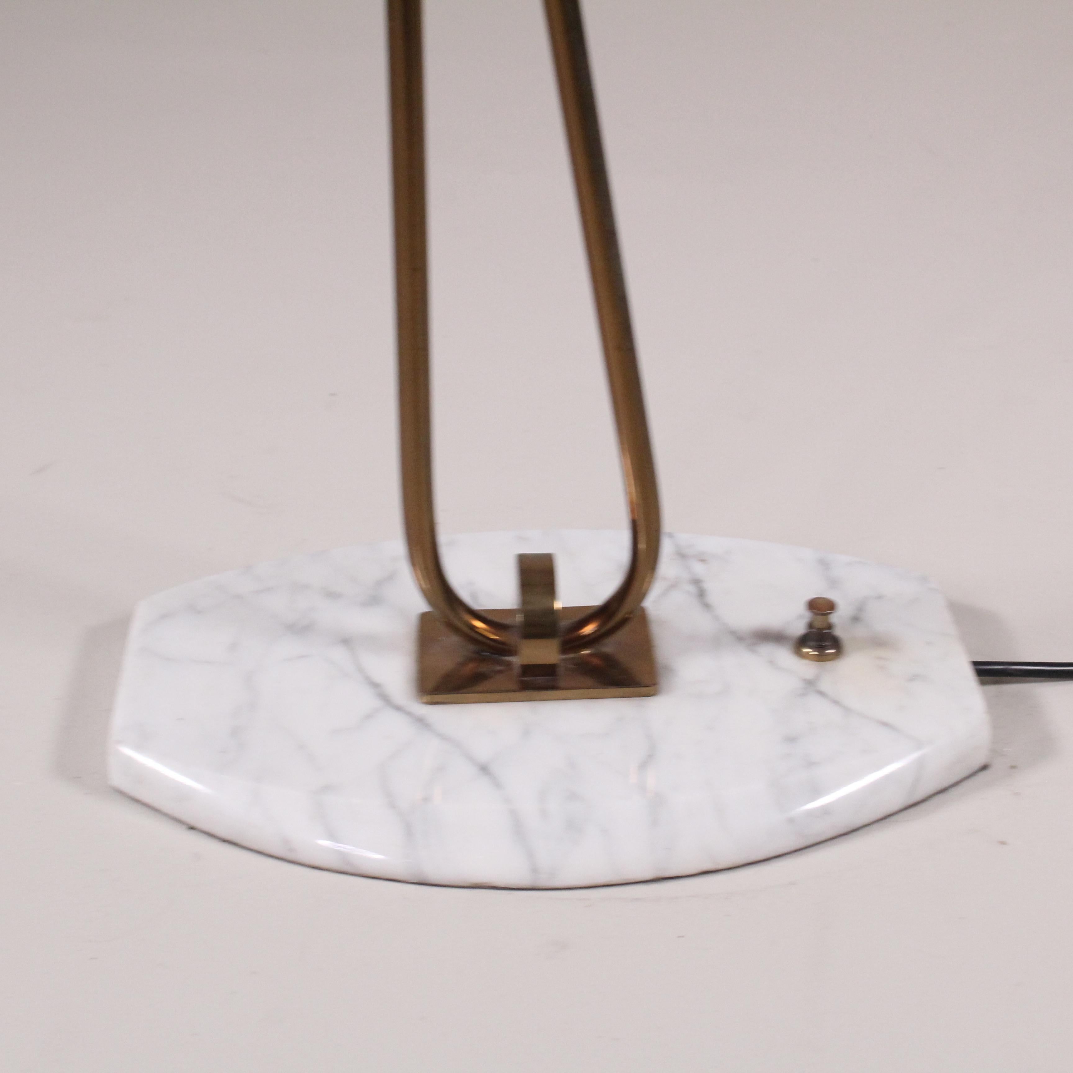 Lampada in ottone e erba, 1970 in vendita 1