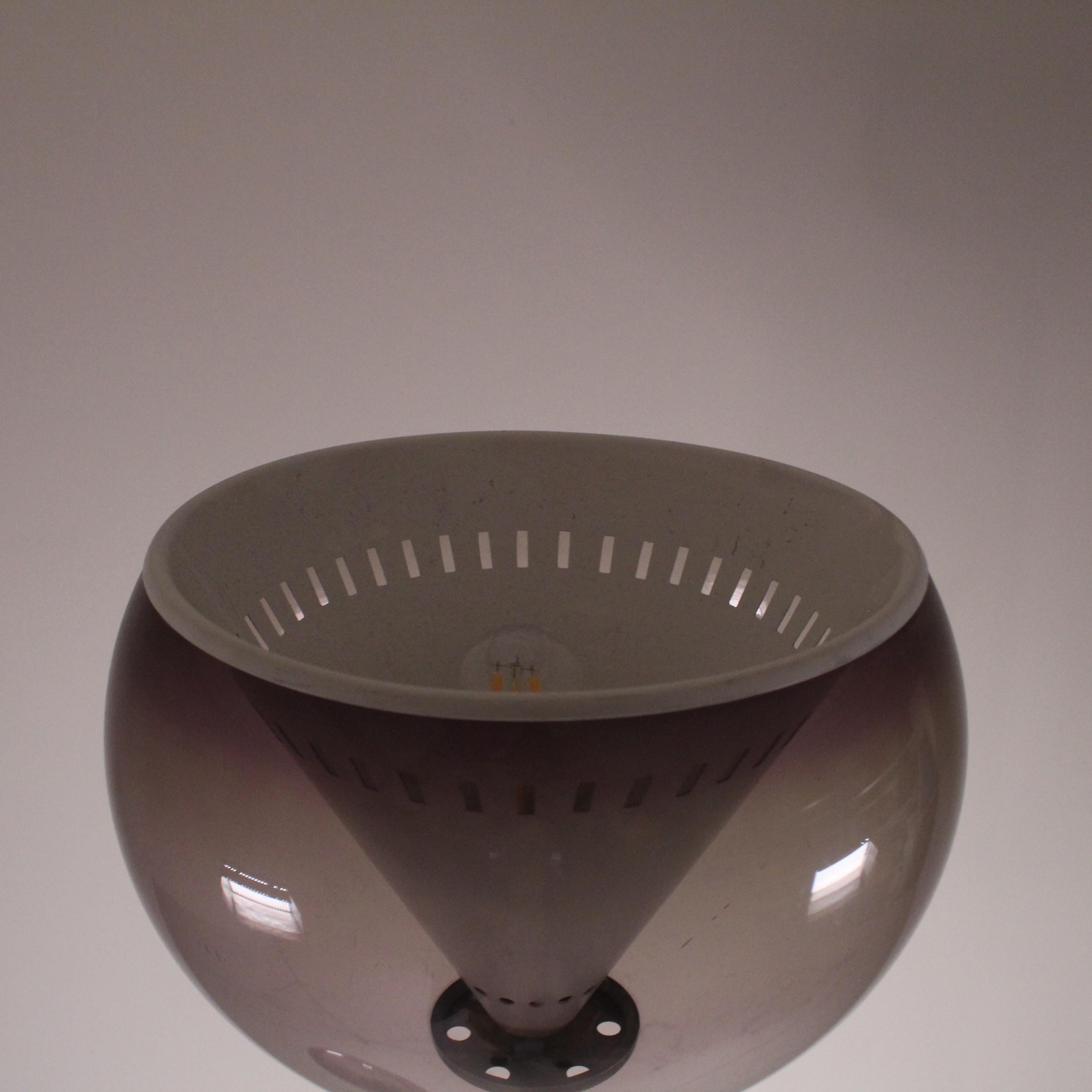 Lampada in ottone e erba, 1970 in vendita 3