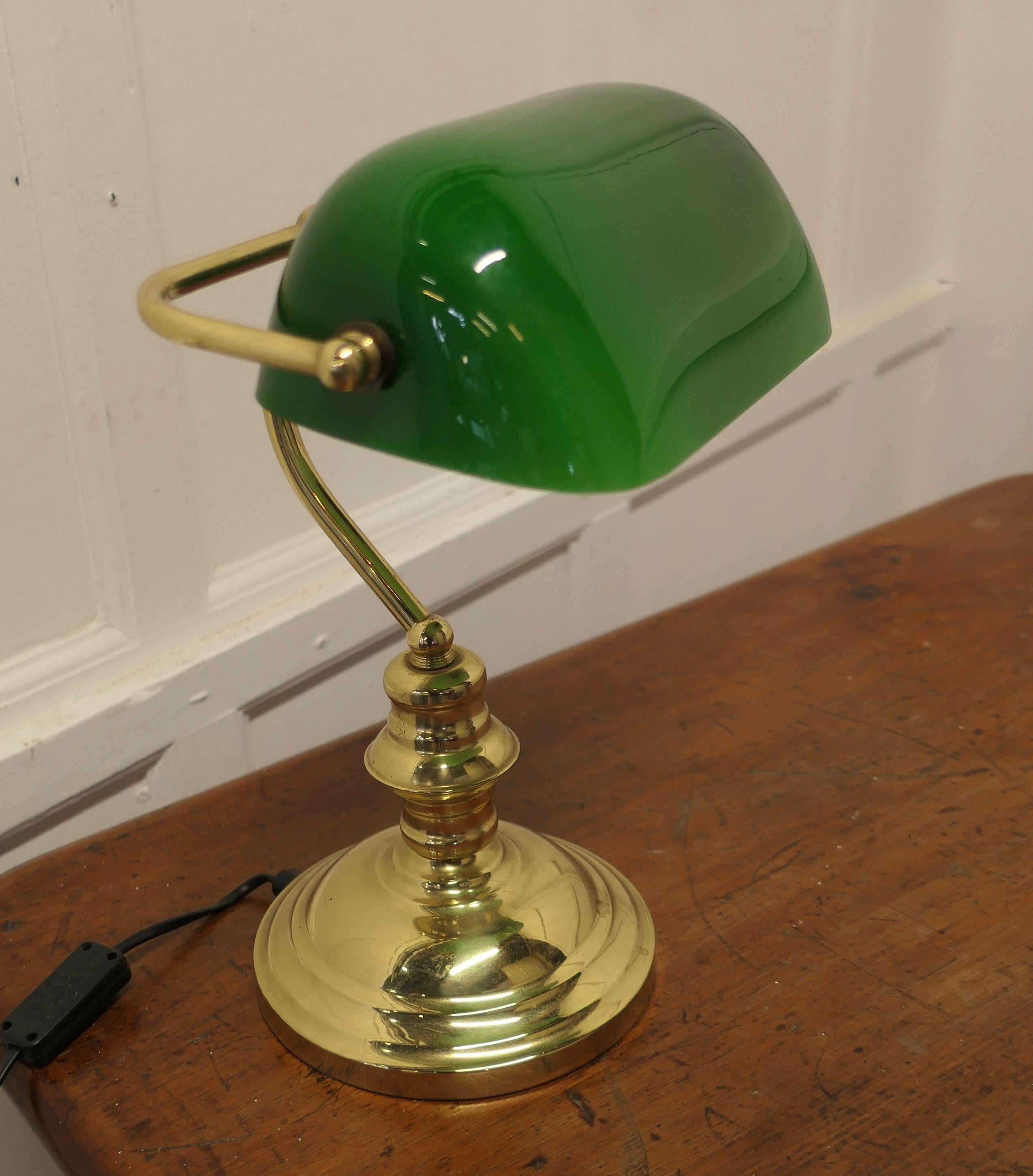 desk lamp green glass shade