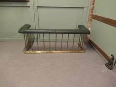 Brass and Green Leather Club Fender