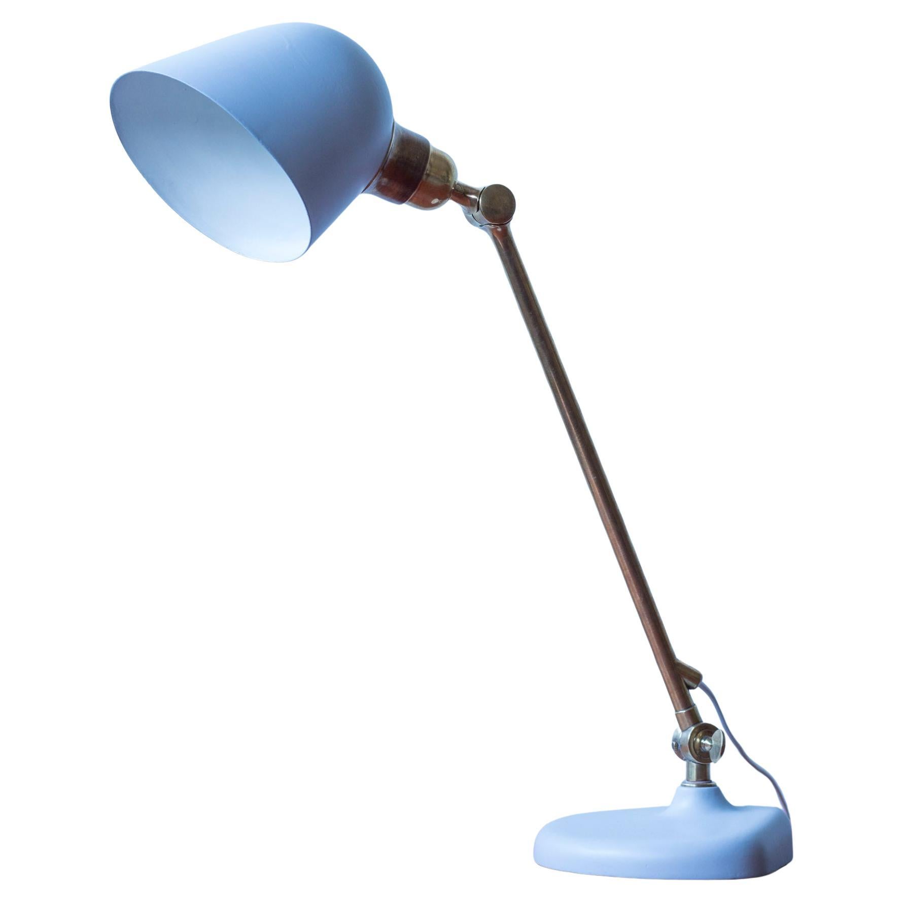 Lámpara de mesa de latón y gris mod. 532012 de Bertil Brisborg para Nordiska Kompaniet en venta