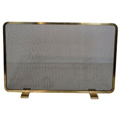 Brass and Grilling Fireplace Screen, circa 1970