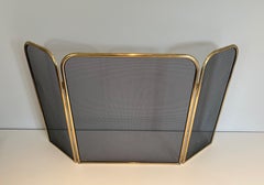 Brass and Grilling Fireplace Screen