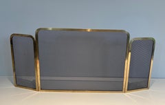 Brass and Grilling Fireplace Screen