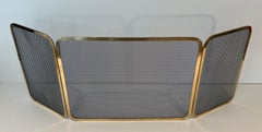 Brass and Grilling Fireplace Screen