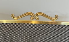 Brass and Grilling Fireplace Screen