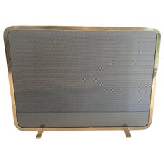 Brass and Grilling Fireplace Screen