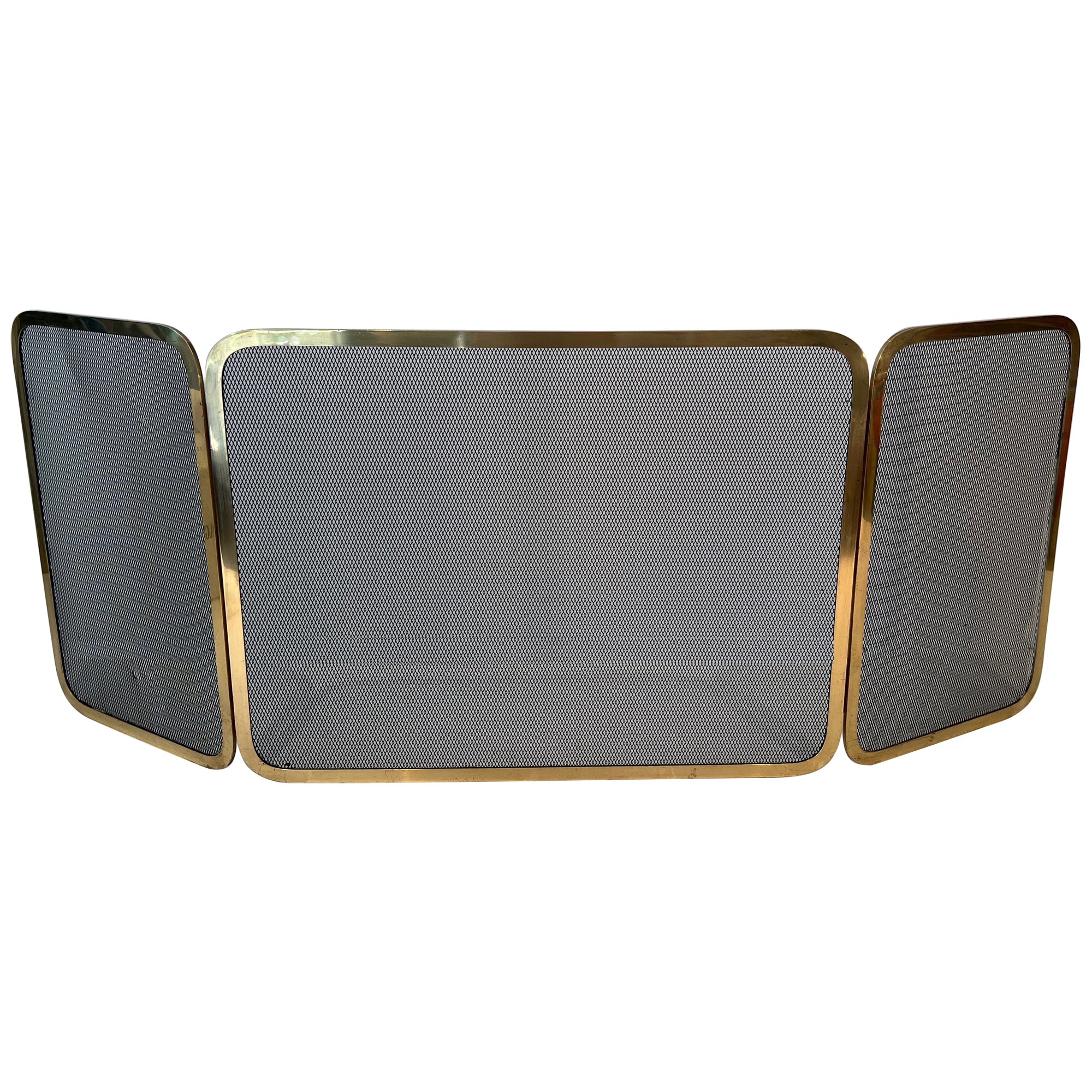 Brass and Grilling Fireplace Screen