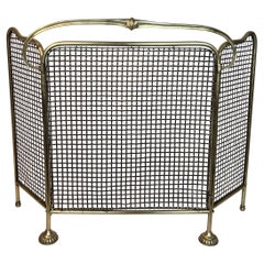 Brass and Grilling Fireplace Screen From Art Nouveau period. Circa 1900