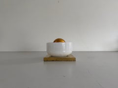 Applique simple en laiton et verre lourd par Limburg, années 1960, Allemagne