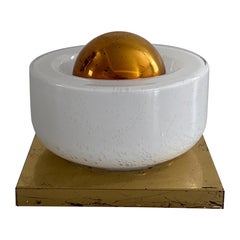 Applique simple en laiton et verre lourd par Limburg, années 1960, Allemagne