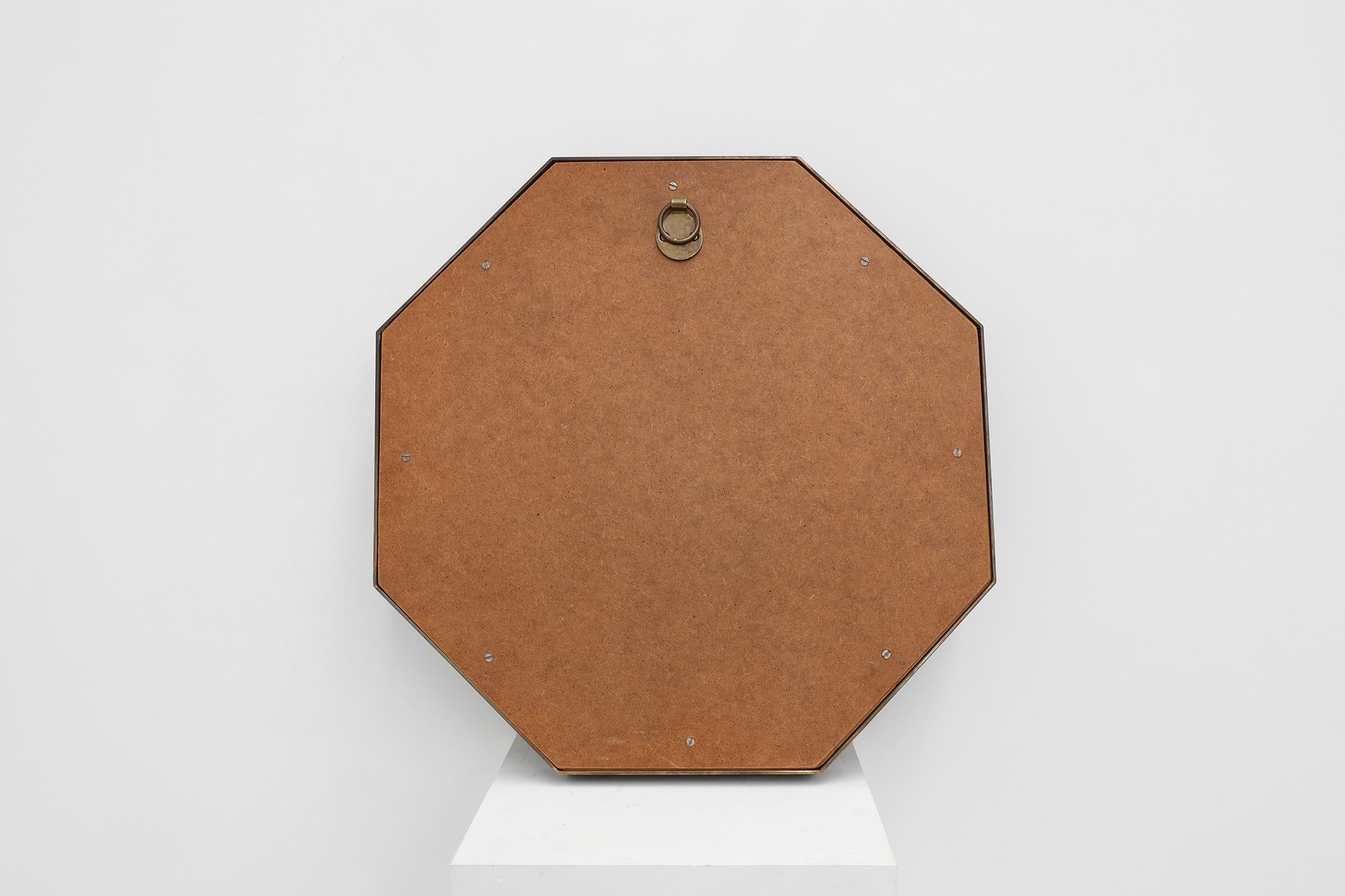 Miroir octogonal en laiton et corne par Anthony Redmile, UK ca. 1980 en vente 4