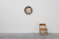 Brass and horn octagonal mirror with horn by Anthony Redmile, UK ca. 1980