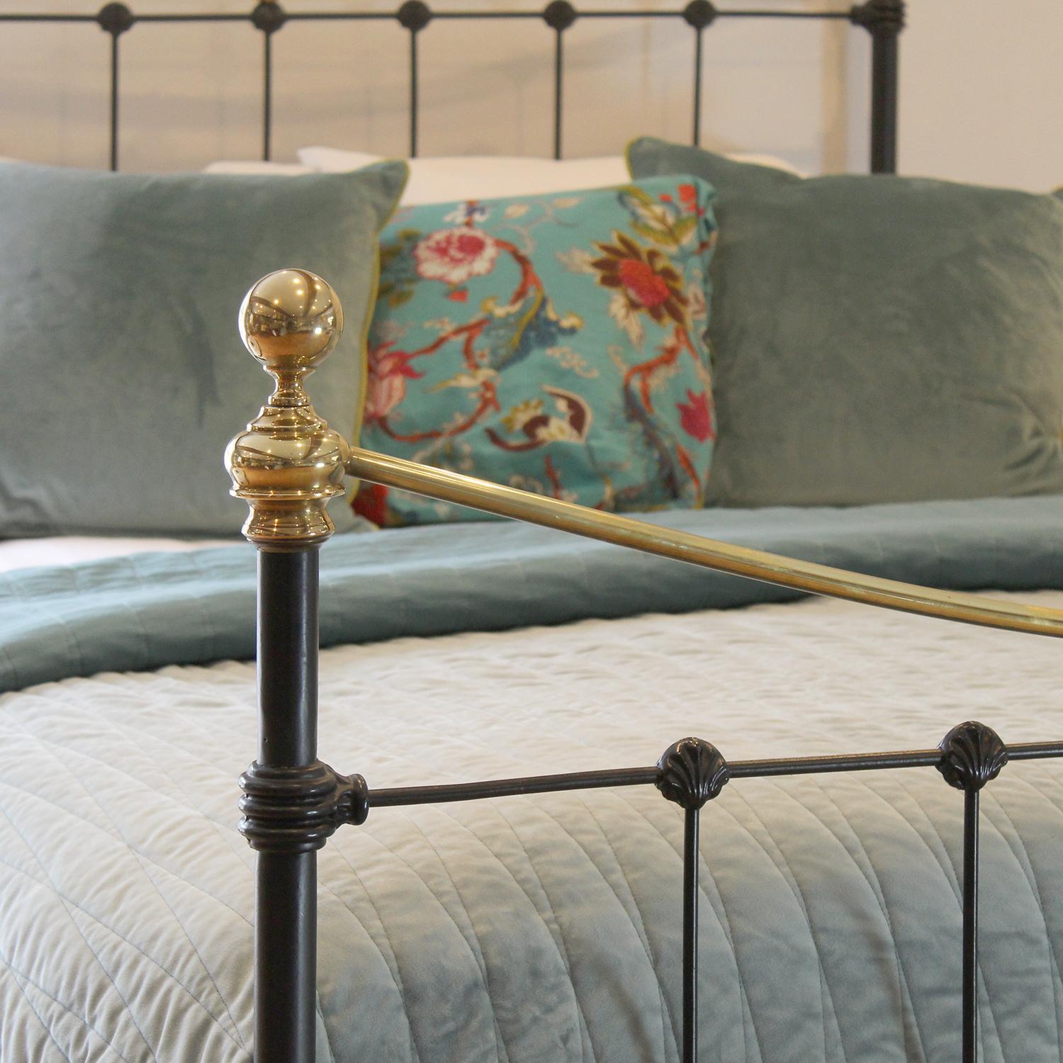 Brass and Iron Antique Bed in Black, MK262 For Sale at 1stDibs cast