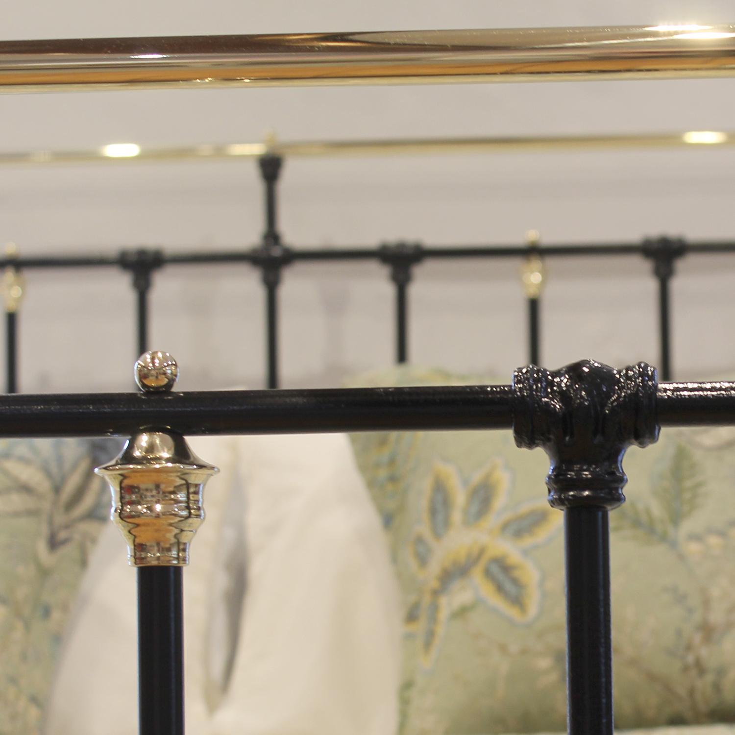 Cast Brass and Iron Antique Bed  in Black MK309