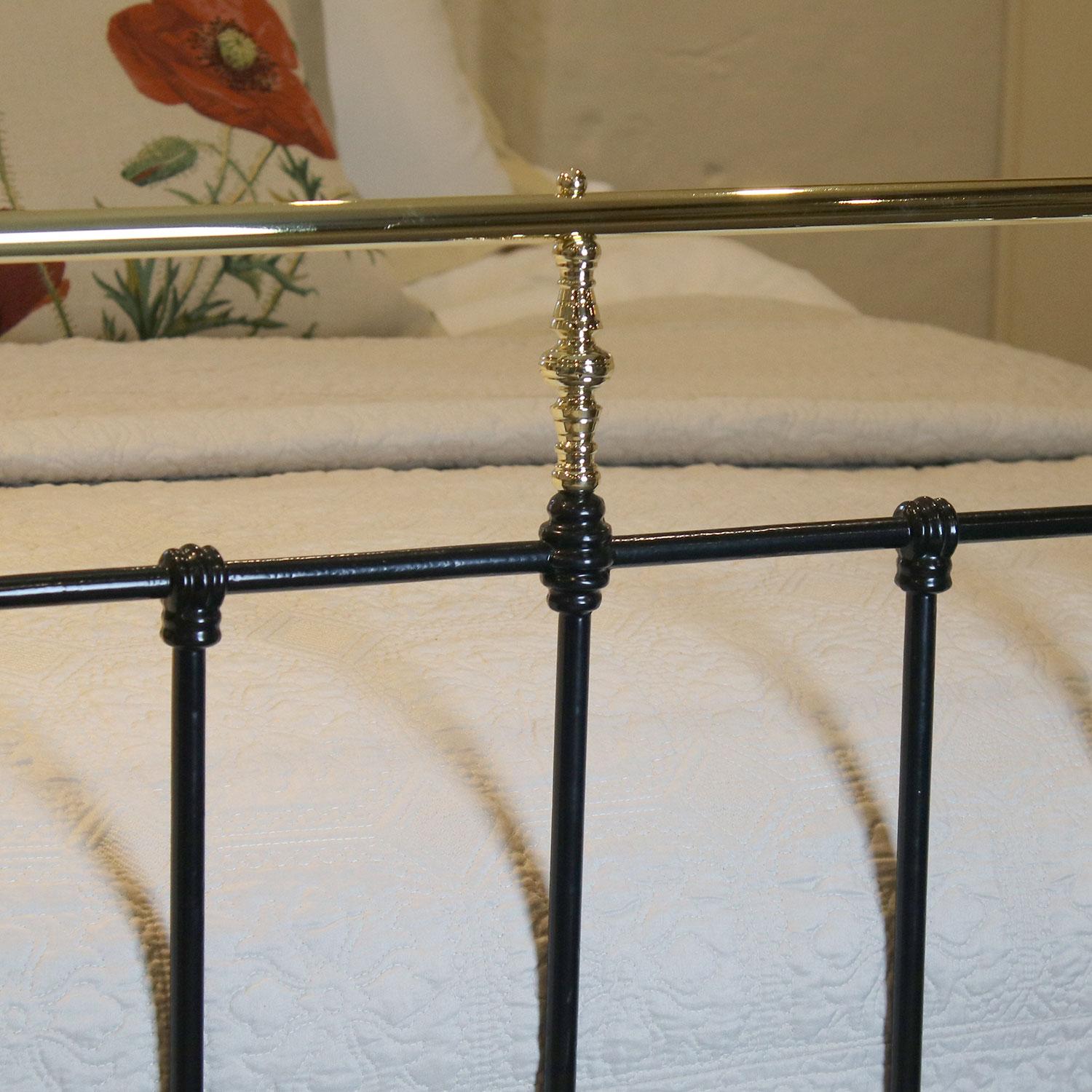 European Brass and Iron Bed in Black, MSK50
