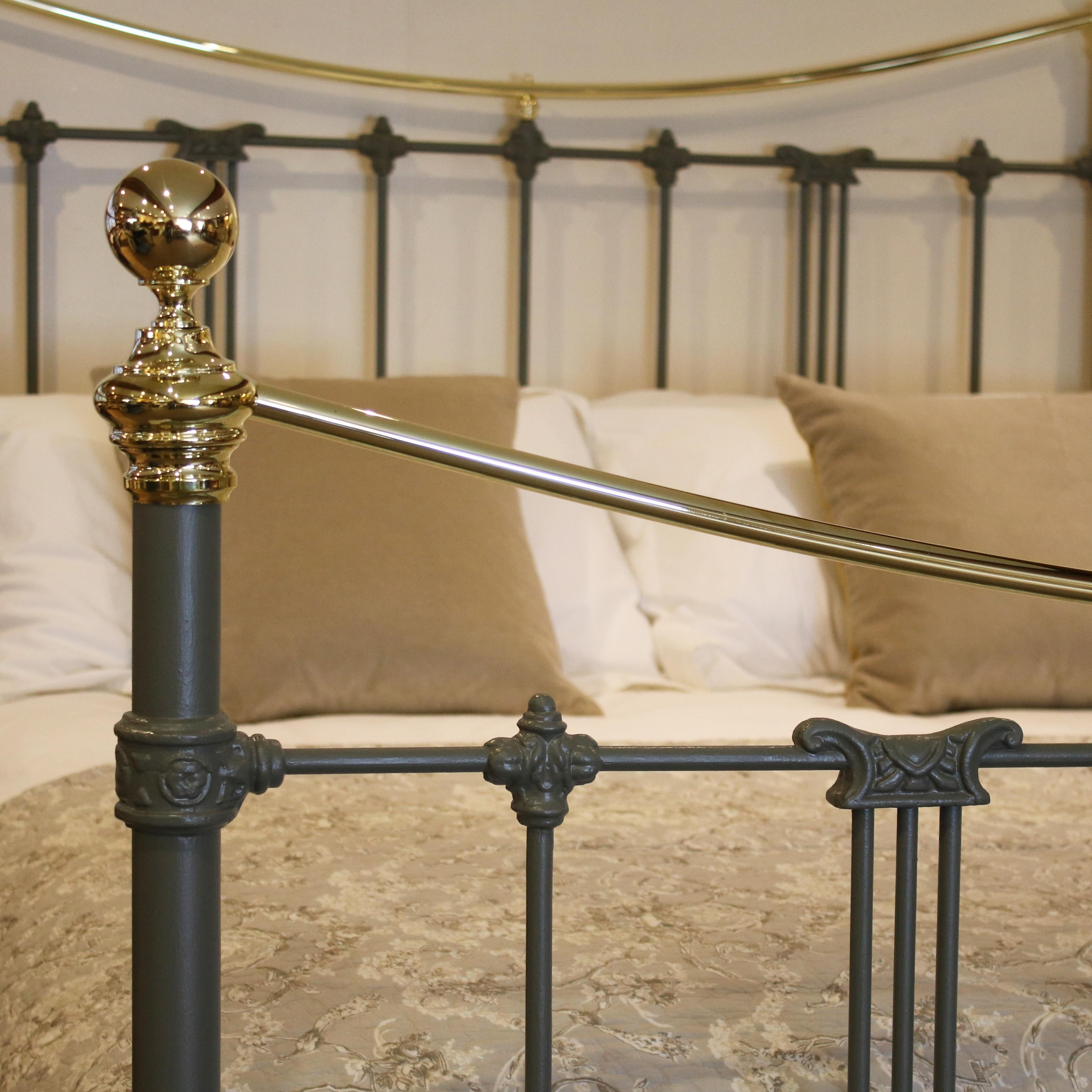 green iron bed