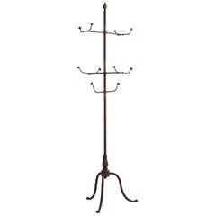 Antique Brass and Iron Coat Stand, Italy, circa 1900