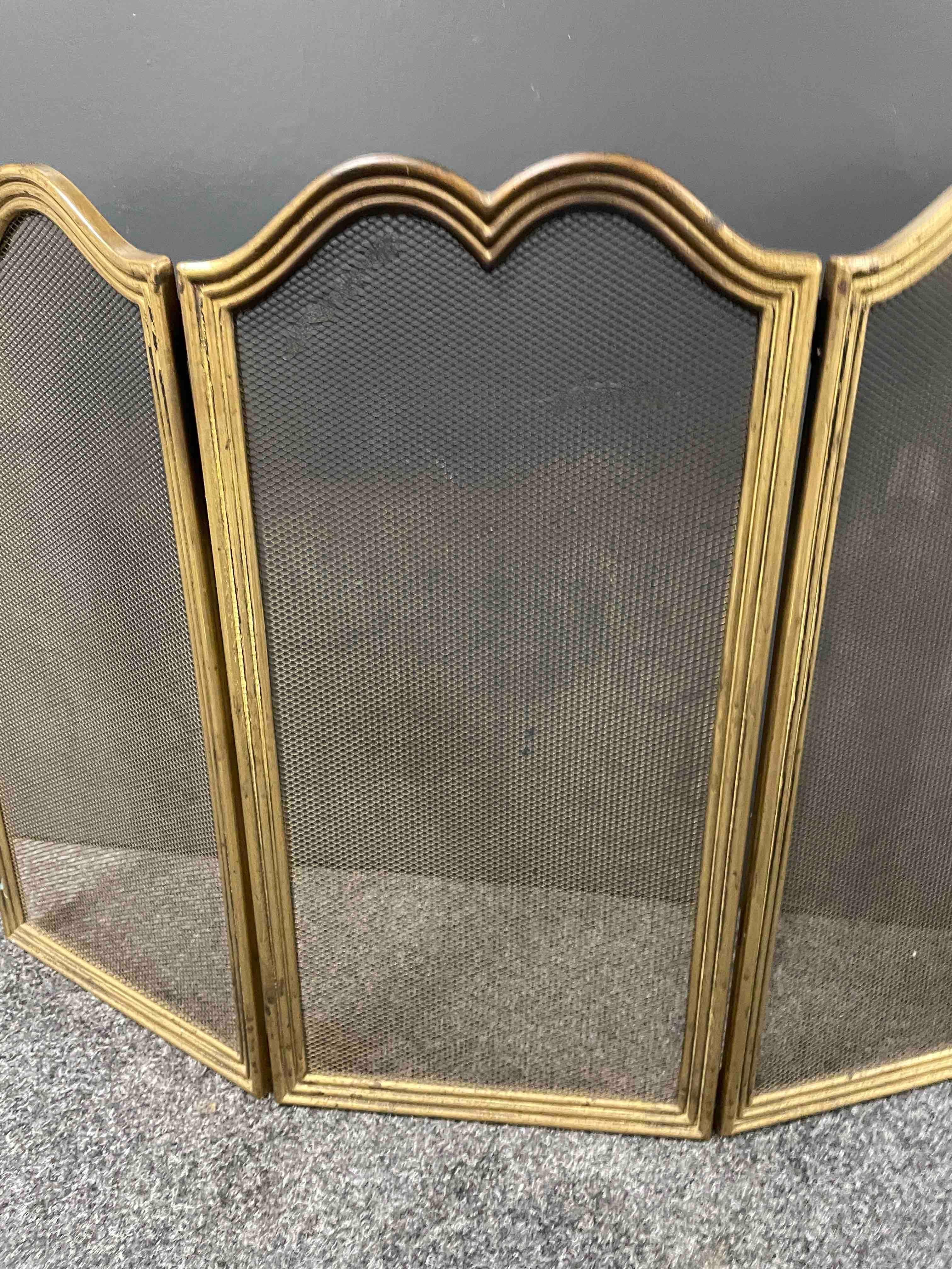 Brass and Iron Fireplace Screen - Tool Set, Vintage, 1950s 7