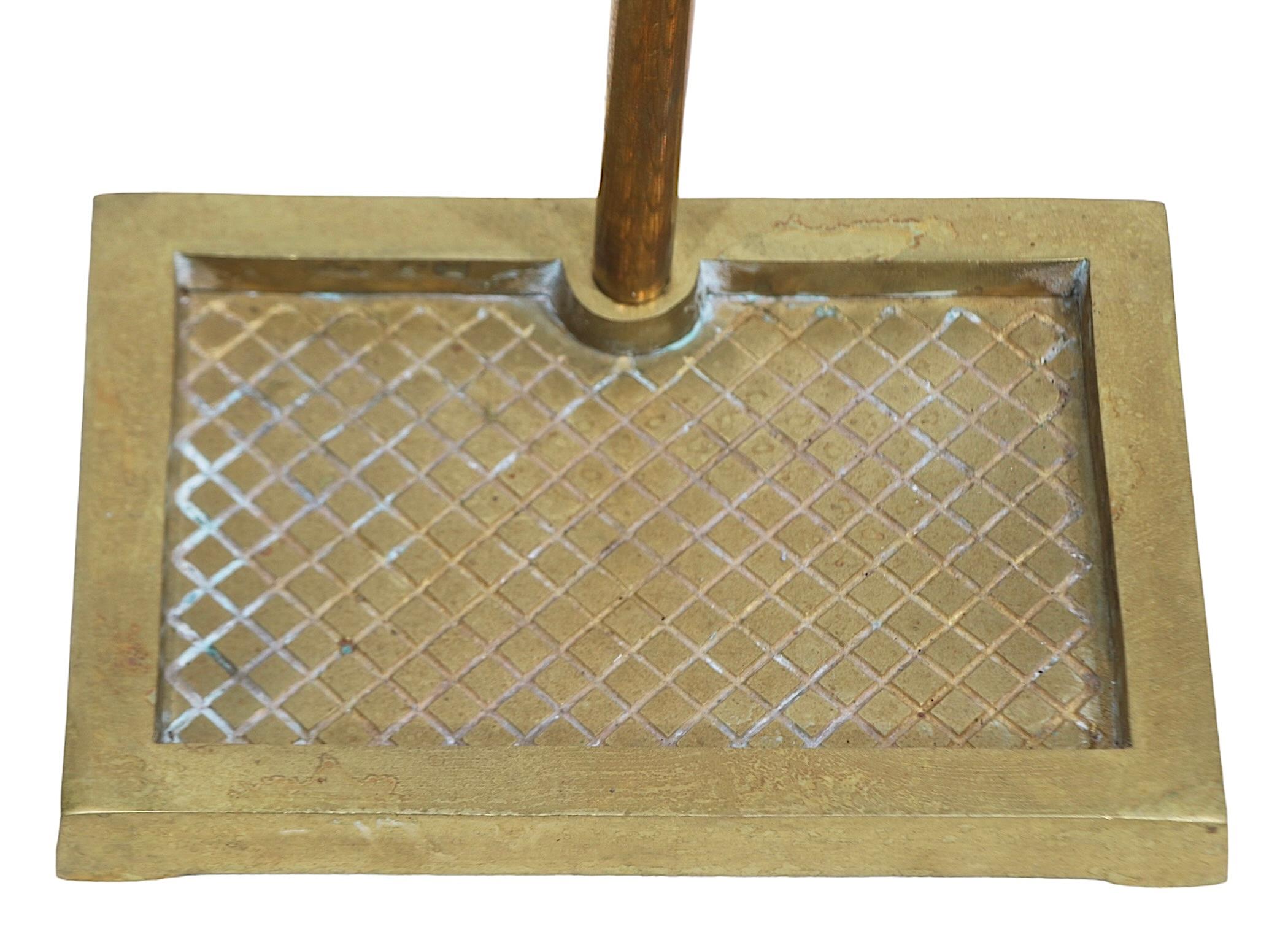 20th Century Brass and Iron Fireplace Tool Set by Virginia Metalcrafters c 1960/70's