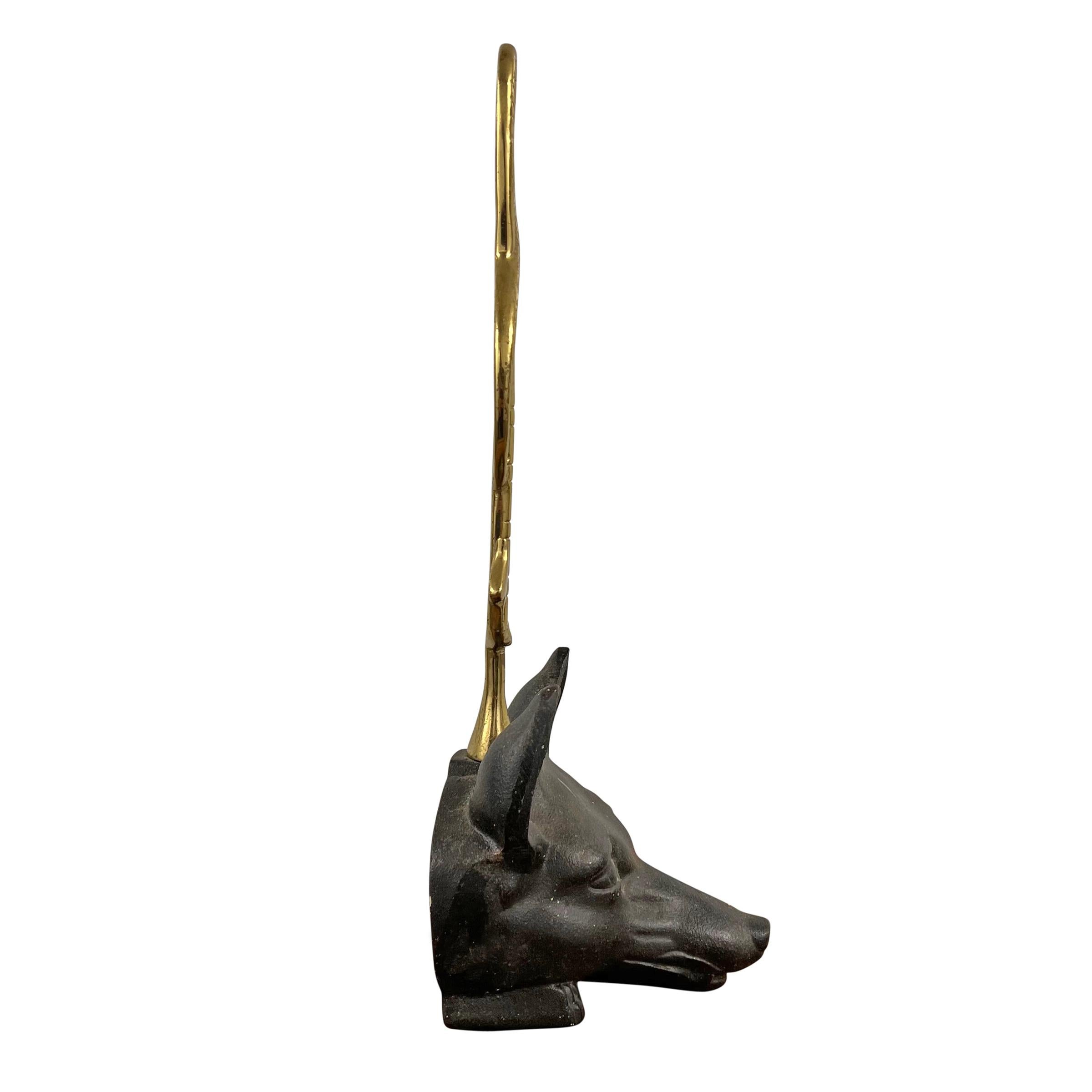American Brass and Iron Fox Doorstop For Sale